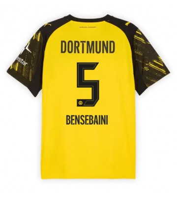 Lacne Muži Futbalové dres Borussia Dortmund Ramy Bensebaini #5 2025-26 Krátky Rukáv - Domáci